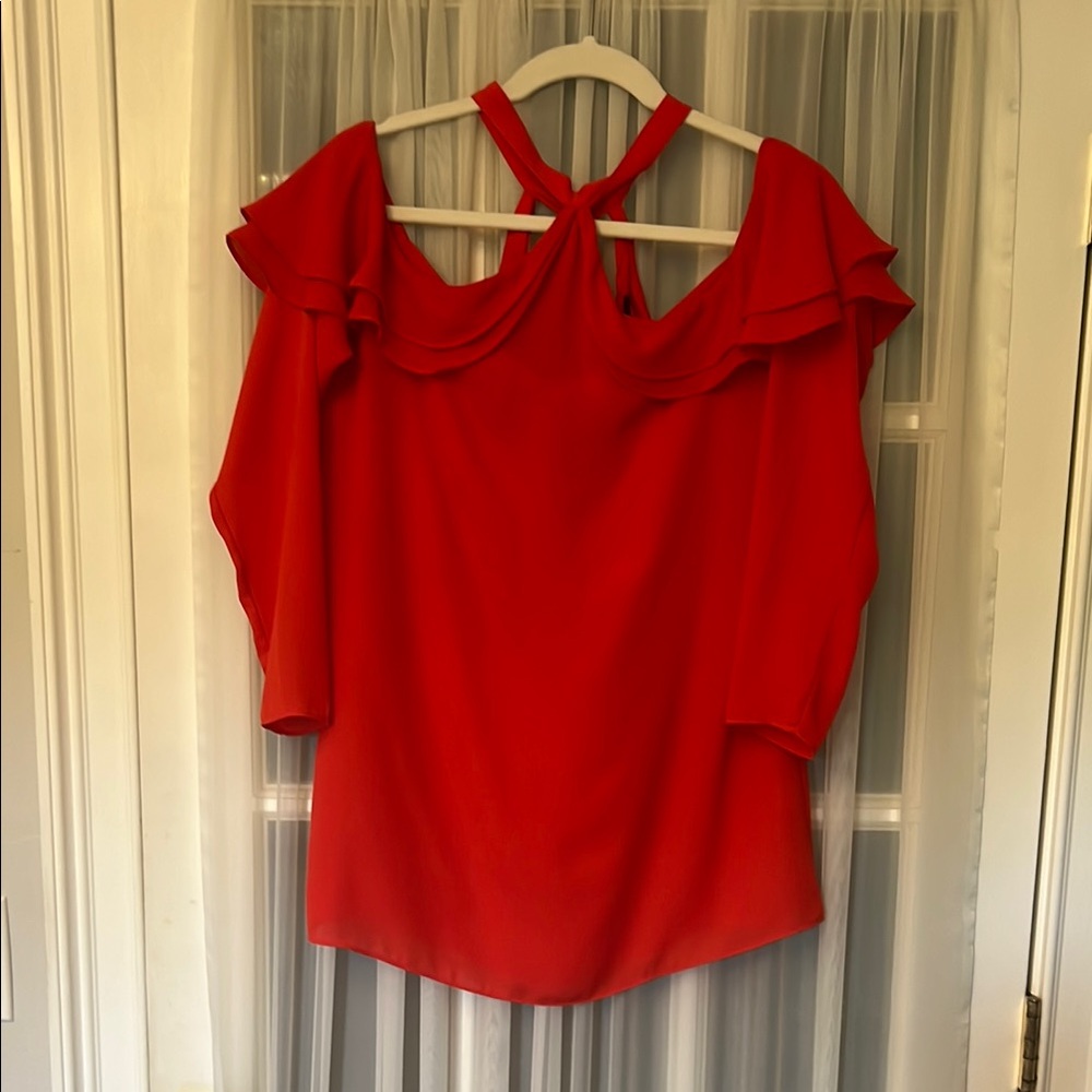 Elegant Red Off-Shoulder Women's Top